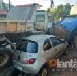 Fotos de Caminhão desgovernado atinge carro e destróI caçamba de entulho, em Sarandi