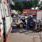 Fotos de Carro capota após colisão e duas pessoas ficam feridas no centro de Maringá