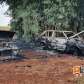 Fotos de Dois veículos são encontrados incendiados na zona rural de Maringá