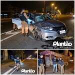 Fotos de Homem com mandado de prisão por tráfico é preso após capotar carro roubado durante perseguição em Maringá