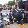 Fotos de Homem é socorrido em estado gravíssimo ao ser atropelado por ônibus da TCCC em Maringá