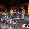 Fotos de Homem sofre ferimentos graves ao bater motocicleta em poste em Maringá