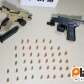 Fotos de Homens são presos em Marialva com pistolas que podem ter sido utilizadas em um homicídio em Maringá