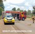 Fotos de Incêndio ambiental as margens da rodovia, provoca acidente entre Paiçandu e Água Boa