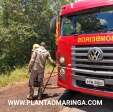 Fotos de Incêndio ambiental as margens da rodovia, provoca acidente entre Paiçandu e Água Boa
