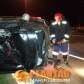 Fotos de Irmãos ficam presos em ferragens após carro capotar na PR-317 trevo de acesso de Floresta