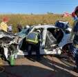 Fotos de Jovem é socorrido de helicóptero após batida entre carro e caminhão na rodovia PR-317, entre Maringá e Iguaraçu