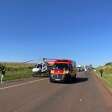 Fotos de Jovem é socorrido de helicóptero após batida entre carro e caminhão na rodovia PR-317, entre Maringá e Iguaraçu