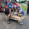 Fotos de Motociclista é socorrido com ferimentos graves após acidente na Avenida São Paulo em Maringá