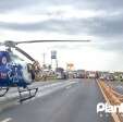 Fotos de Motociclista é socorrido de helicóptero em estado grave após acidente entre Sarandi e Marialva