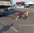 Fotos de Motociclista é socorrido em estado grave após colisão com carreta em Maringá