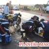 Fotos de Motociclista tem pescoço cortado por linha com cerol em Maringá