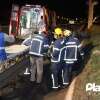 Fotos de Motorista é resgatado pelo corpo de bombeiros após carro cair em canaleta do contorno norte em Maringá