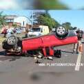 Fotos de Motorista fica ferido após capotar o carro em rodovia de Sarandi