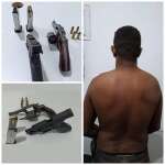 Fotos de Polícia Civil de Sarandi prende suspeito de assaltar joalheria em shopping de Maringá; duas armas foram apreendidas