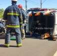 Professor fica ferido após capotamento na Avenida Nildo Ribeiro em Maringá Foto 2 Fotos de Professor fica ferido após capotamento na Avenida Nildo Ribeiro em Maringá