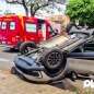 Uma pessoa fica ferida em batida seguida de capotamento, em Maringá Foto 6 Fotos de Uma pessoa fica ferida em batida seguida de capotamento, em Maringá