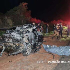 Fotos de Motorista morre após bater carro de frente com carreta na Região de Maringá