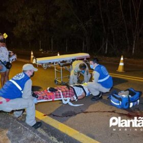 Motociclista na contramão é intubado após invadir preferencial e bater contra carro em Maringá Foto 1 Fotos de Motociclista na contramão é intubado após invadir preferencial e bater contra carro em Maringá