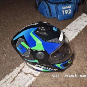 Fotos de Motociclista despenca de uma altura de aproximadamente 5 metros e cai no Contorno Norte em Maringá