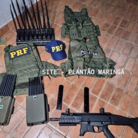 Fotos de Casa no pátio de escola estadual de Maringá era utilizada para esconder produtos roubados pelos piratas do asfalto