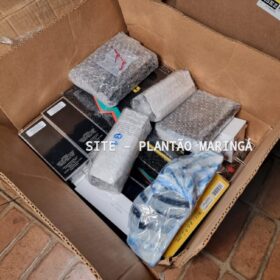Fotos de Casa no pátio de escola estadual de Maringá era utilizada para esconder produtos roubados pelos piratas do asfalto