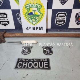 Choque prende homem que matou amigo com golpes de machado em Maringá Foto 1 Fotos de Choque prende homem que matou amigo com golpes de machado em Maringá