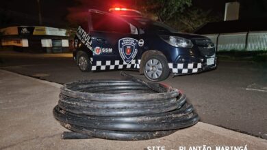 Fotos de GCM de Maringá apreende grande quantidade de cabos de fibra óptica