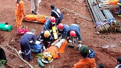 Fotos de Acidente de trabalho em obra da rodovia PR-323 deixa 4 trabalhadores feridos