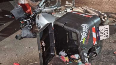 Fotos de Acidente envolvendo equipe médica do SAMU, deixa motociclista ferido em Maringá