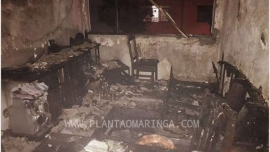 Fotos de Apartamento pega fogo e zelador evita uma tragédia em Maringá
