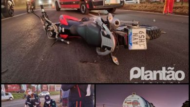 Fotos de Após conversão proibida, motociclista e garupa sofreram ferimentos graves em Sarandi