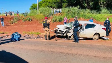 Fotos de Batida frontal entre dois carros deixa um morto e dois feridos na PR-317 entre Maringá e Iguaraçu