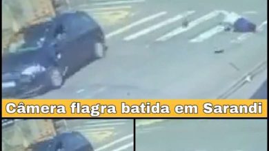 Fotos de Câmera flagra batida entre carro e moto em Sarandi; vídeo