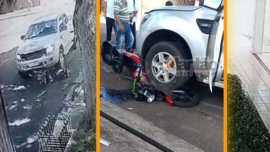 Fotos de Câmeras registram acidente que deixou motociclista em estado gravíssimo em Maringá