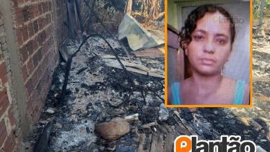 Fotos de Casebre de homem suspeito de matar mulher e amarrar corpo em bicicleta é incendiado em Sarandi