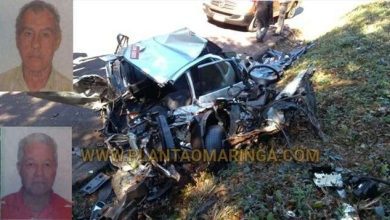 Fotos de Colisão frontal entre carro e carreta deixa dois mortos na PR-323