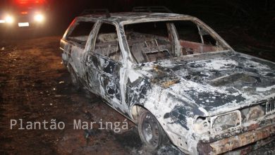 Fotos de Corpo é encontrado carbonizado dentro de carro em estrada rural de Mandaguaçu