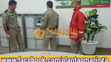 Fotos de Criança é resgatada pelos bombeiros após ficarem trancadas dentro de guarda-volumes de agência bancária em Maringá