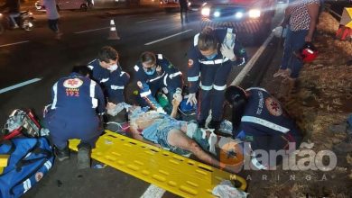 Fotos de Duas pessoas são intubadas após acidente entre moto e bicicleta, em Sarandi