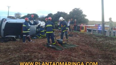 Fotos de Casal fica ferido em capotamento entre as cidades de flórida e ângulo