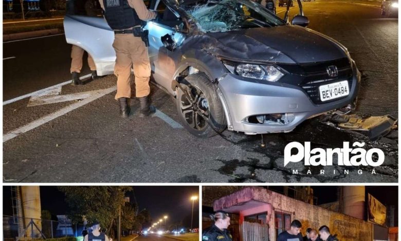 Homem com mandado de prisão por tráfico é preso após capotar carro roubado durante perseguição em Maringá Foto 1 Fotos de Homem com mandado de prisão por tráfico é preso após capotar carro roubado durante perseguição em Maringá
