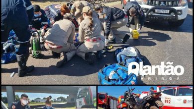 Fotos de Homem de 54 anos é socorrido em estado gravíssimo após cair de moto em Maringá