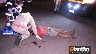 Fotos de Homem dorme na rua e é atropelado por Kombi em Maringá