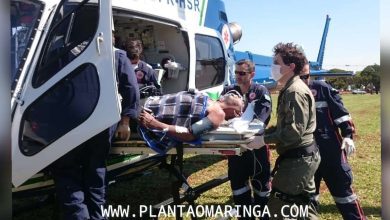 Fotos de Homem picado por abelha é socorrido pelo helicóptero do SAMU