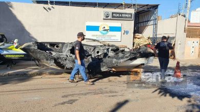 Fotos de Incêndio em loja náutica, destróI lancha e jet skis em Maringá