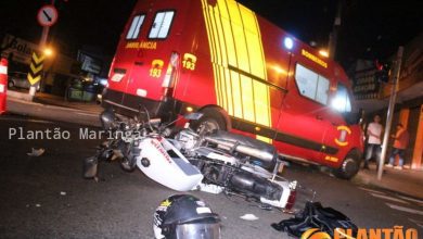 Fotos de Jovem de 18 anos, sofre ferimentos graves ao bater em lateral de carro em Maringá