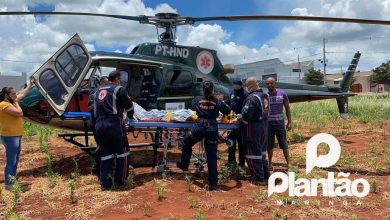 Fotos de Jovem de 19 anos é resgatado de helicóptero após ser baleado, em Marialva