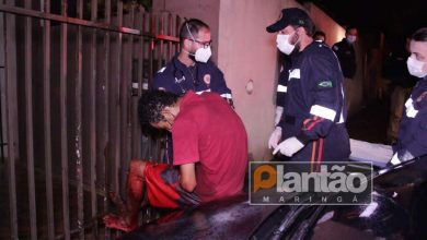 Fotos de Jovem é socorrido com ferimentos graves após ser esfaqueado em Maringá