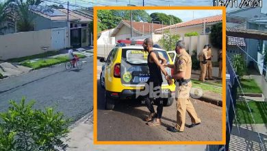 Fotos de Ladrão com deficiência na perna e que esfaqueou funcionário de supermercado é preso em Maringá